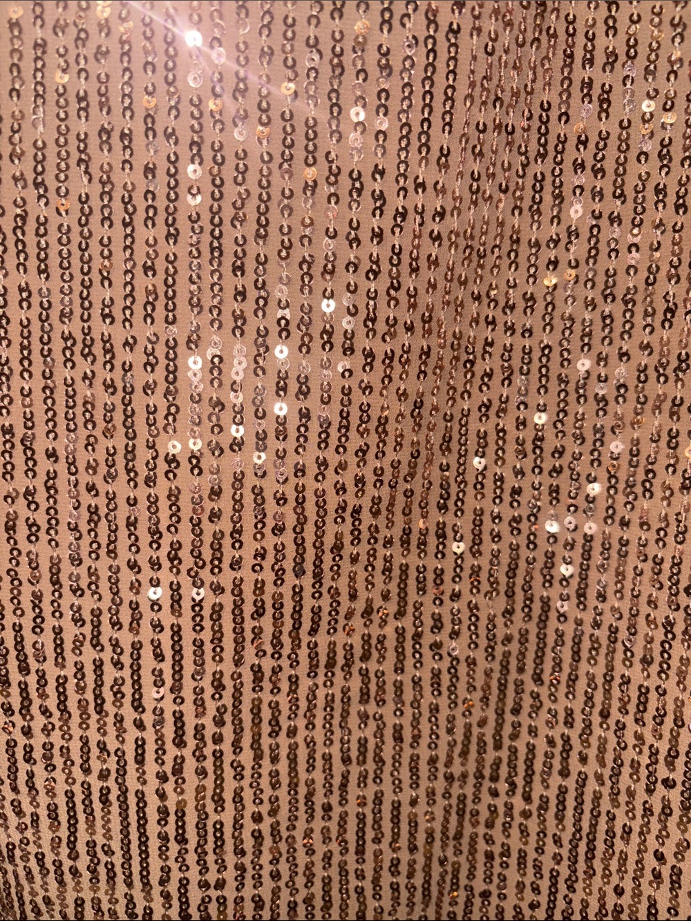 Anthropologie Rose Gold Sequin Shift Dress - Picture 4 of 10